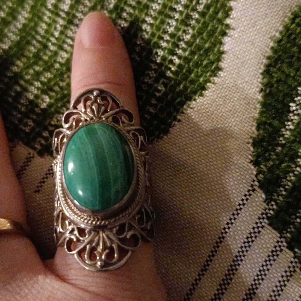 Sterling Silver Tigers Eyering size 6